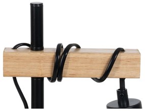 Czarno-naturalna lampa stołowa (wysokość 52 cm) – Ixia