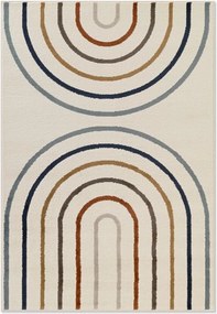 Dywan dziecięcy Adventures – Podwójna tęcza naturalne kolory 120 cm x 170 cm Atest Oeko - Tex