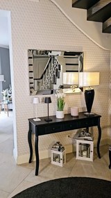 Lustro w lustrzanej ramie, szlifowane fazą , 74x104cm