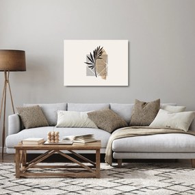 Obraz na szkle - Abstrakcja z tropikalnymi liśćmi N⁰1 (70x50 cm)