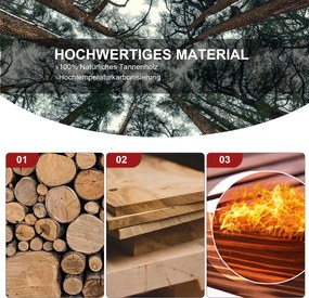 Ławka Ogrodowa Outsunny z Praktycznym Stolikiem w Zestawie, Wodoodporna, Drewno Świerkowe, Brązowa