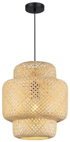 Żyrandol na lince HESTIA 1xE27/60W/230V śr. 30 cm bambus