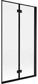Mexen Mist parawan nawannowy 2-skrzydłowy prawy 100 x 150 cm, czarna ramka, czarny - 8A9-100-002-70-70-P