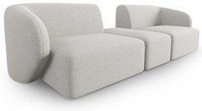 Jasnoszara sofa z tkaniny szenilowej 246 cm Paolo – Milo Casa