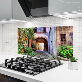 Panel Szklany Romantyczna Ścieżka W Mieście