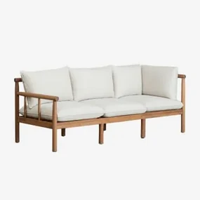 Sofa Melvin 3-osobowa Z Drewna Akacjowego Akacja Brąz - Sklum