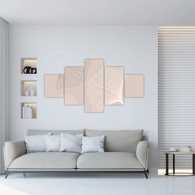 Obraz - Beżowe liście N⁰6 (125x70 cm)