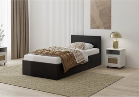 Łóżko drewniane z materacem AVI 90x200cm w kolorze czarnym