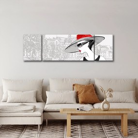 Obraz  - Dama w mieście (170x50 cm)