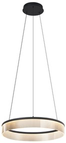 Nowoczesna lampa wisząca czarna 59 cm z LED z 3-stopniową regulacją ściemniania - Żyrandol Anello Nowoczesny Oswietlenie wewnetrzne