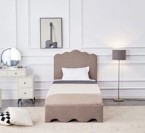 Łóżko tapicerowane 90x200 beżowe 216/98/31-117 ORSO