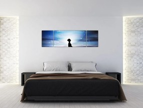 Obraz medytującej kobiety (170x50 cm)