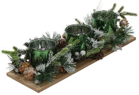 Zestaw trzech świeczników tealight na ozdobnej podstawce