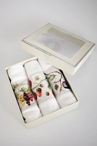 Ręczniki kuchenne BRUNCH FRUIT, 3 szt Biały