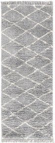 Dywan shaggy Blake romby jasny szary 80 cm x 200 cm