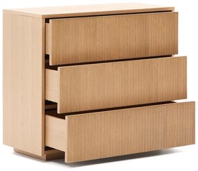 Komoda w dekorze dębu w naturalnym kolorze 90x79x50 cm Helvine – Kave Home