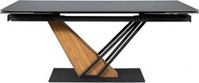 Stół rozkładany GENESIS 180(240)x90 czarny marmur/jesion