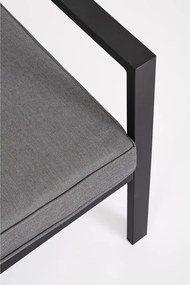 Antracytowy aluminiowy zestaw mebli ogrodowych dla 4 osób Hilde – Bizzotto