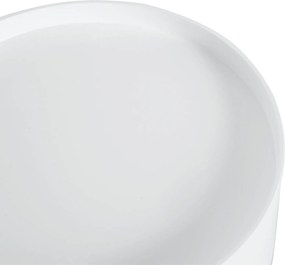 HOMCOM Stolik kawowy z szufladą, okrągły stolik pomocniczy, stolik do salonu, sypialni, wytrzymały do 50 kg, kolor biały, 38 x 38 x 45 cm