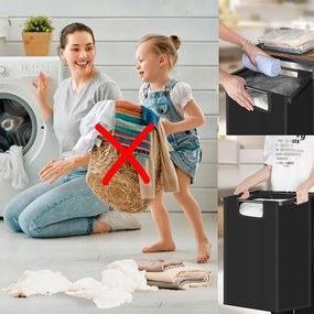 Duży kosz na pranie dwukomorowy z półką industrialny regał pojemnik loft