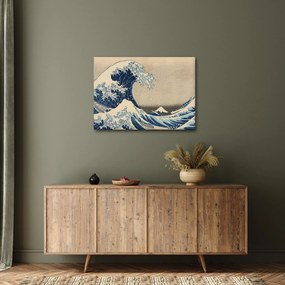 Obraz - Katsushika Hokusai, Under the Wave off Kanagawa, reprodukcje (70x50 cm)