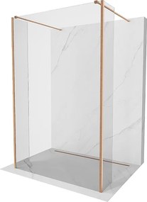 Mexen Kioto ścianka prysznicowa wolnostojąca 145 x 30 x 30 cm, transparent, miedź szczotkowana - 800-145-030-222-65-00-030