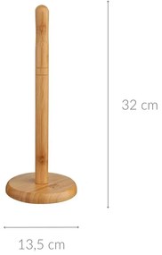 Bambusowy stojak na ręcznik papierowy, 32 cm