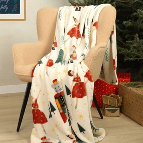 Koc zimowy NUTCRACKER z dziadkiem do orzechów 150x200 HOMLA