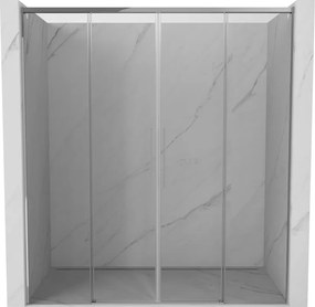 Mexen Rox Duo drzwi prysznicowe rozsuwane 190 cm, transparent, chrom - 8C2-190-002-01-00