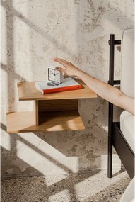 Szafka nocna w dekorze dębu wisząca/z półką w naturalnym kolorze Tann – noo.ma