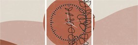 Obraz - Boho leaves N⁰1 (z zegarem) (90x30 cm)