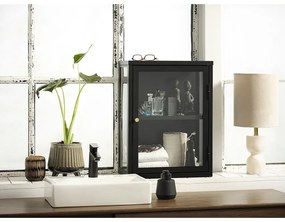 Czarna metalowa witryna wisząca 45x60 cm Carmel – Unique Furniture