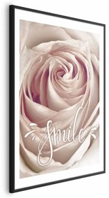Plakat Uśmiechnij się 21x30 cm z ramą czarną z marginesem ARTGEIST B