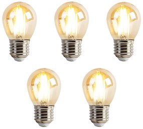 Zestaw 5 żarówek LED E27 z możliwością ściemniania P45 Goldline 3,5 W 330 lm 2100 K