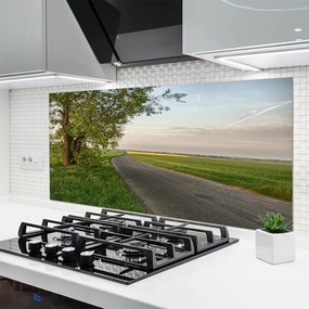 Panel Szklany do Kuchni Aleja Prowadząca W Nieznane