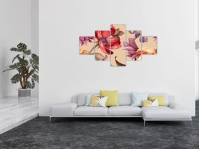 Obraz - Vintage Flowers (125x70 cm)
