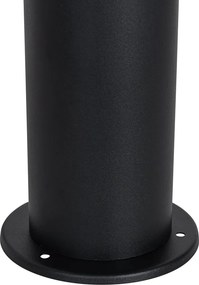 Stojąca lampa zewnętrzna czarna z opalowym kloszem 70 cm - Odense