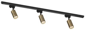 Zuma Line 3552 - Oprawa punktowa w systemie szynowym TUBE 3xGU10/35W/230V czarny/złoty
