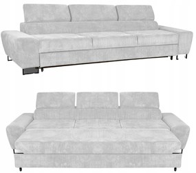 Sofa kanapa 3 os rozkładana z f. spania Savio Family meble j szary sztruks
