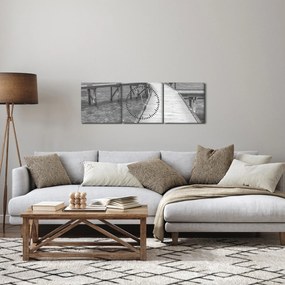 Obraz - Malediwy (z zegarem) (90x30 cm)