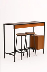 Set Bar Mesa Alta + 2 Taburetes Loku