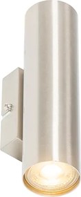 Nowoczesna lampa ścienna stalowa 2-światłowa - Jeana