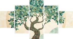 Obraz – Elegancka mozaika z drzewem (125x70 cm)