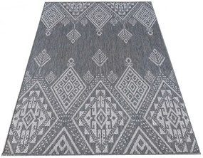Szary dywan sznurkowy w stylu boho G0-N54
