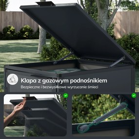 Zabudowa śmietnikowa 120L jednokomorowa, antracyt