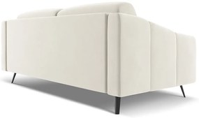 Biała aksamitna sofa 202 cm Nalu – Makamii