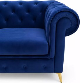 Sofa 2-osobowa z funkcją spania Chesterfield Prima - pikowana sofa do salonu w stylu glamour