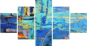 Obraz - Abstrakcyjny obraz olejny (125x70 cm)