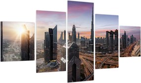 Obraz - Panorama Dubaju (125x70 cm)