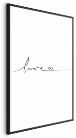 Plakat Miłość wszędzie 21x30 cm z ramą czarną z marginesem ARTGEIST B